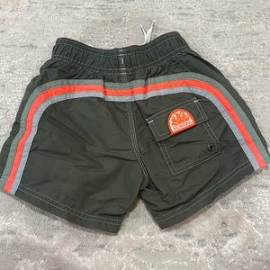 Sundek boys swim trunks dark hunter forest green size 6